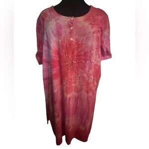 Beach/pool pink rhinestone cover up